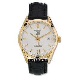 TAG Heuer Carrera Biały/Skóra Ø39 mm WV5140.FC8159