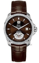 TAG Heuer Grand Carrera Brązowy/Skóra Ø40 mm WAV511E.FC6230