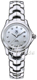 TAG Heuer Link 27.3 mm Diamond Dial Biały/Stal Ø27 mm WJF1317.BA0572