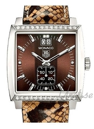 TAG Heuer Monaco Brązowy/Skóra 37x37 mm WAW1316.FC6217